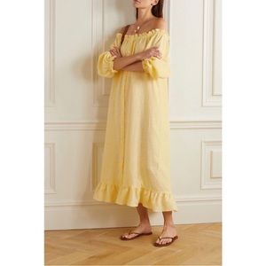 Sleeper Off-the-shoulder dress